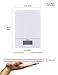 Pelisy Digital Food Scale Touch screen Kitchen Scale, Tempered Glass Surface, 11lb 5kg, White
