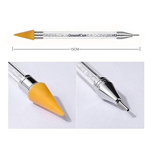 GeneralCare Nail Rhinestone Picker Wax Pencil Pickup Pen, Rhinestones Gem Applicator Crystal Pick Up Tool - Thumbnail 3