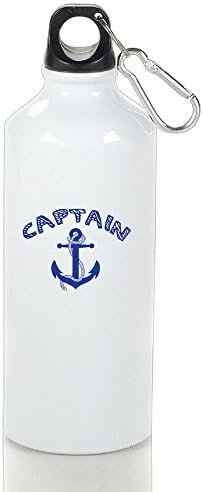 LINNA- Captain With Ships Anchor Unique Drinkware Sports Water Bottle With Sport Cap For Outdoor And Sport Activities - 400ml