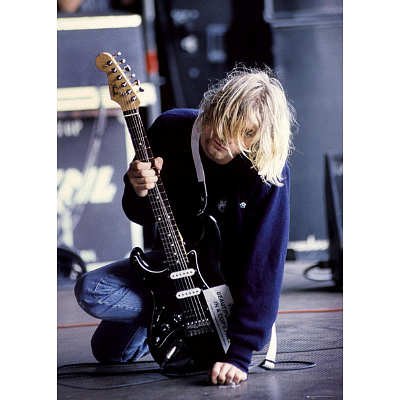 Kurt Cobain - Giant XXL Music Poster (Kneeling Live On Stage) (Size: 39