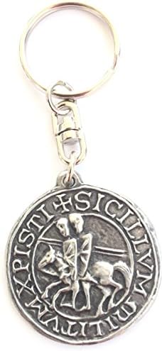 Solid Pewter Knight's Templar Keychain