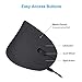 AUTLEY (Upgraded Version) Wired Vertical Mouse, Optical Ergonomic Mouse with 4 Adjustable DPI 1000/1600 / 2400/3200, 7-Color Breathing Light