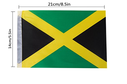 TSMD Jamaica Flag, 100 Feet Jamaican Flag National Country World Pennant Flags Banners String,Internationl Party Decorations for Grand Opening,Olympics,Bar,School Sports Events,Festival Celebration
