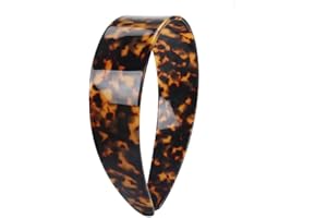 Thick Tortoise Shell Headband with Teeth for Women, 1.5in No Slip Versatile Wide Acetate Retro Plastic Headbands