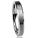 Prime Pristine Titanium Wedding Band Ring for Women Beveled Edges Brushed Ring for Woman