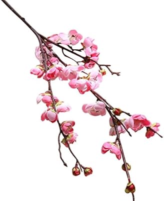 1464 5 De Réduction2 Pièces Fleurs De Cerisier Fleurs Artificielles Décoration De Mariage Petit Sakura 3 Branches Fausse Fleur De Soie Bricolage