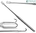 2 Pcs Joseph Skin Double Hook 2mm, 5mm Sharp Prong 6.25