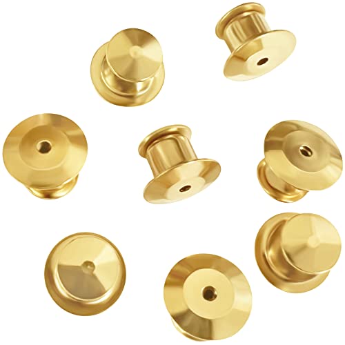 8 Piece Gold Metal Locking Pin Back Keepers Locking Clasps for Lapel Pins Pricepulse