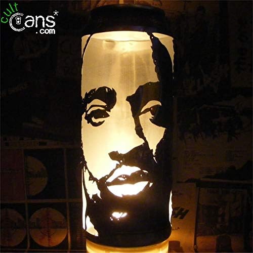 Tupac Shakur Beer Can Lantern! Pop Art Candle Lamp, Hip Hop, Unique Gift!