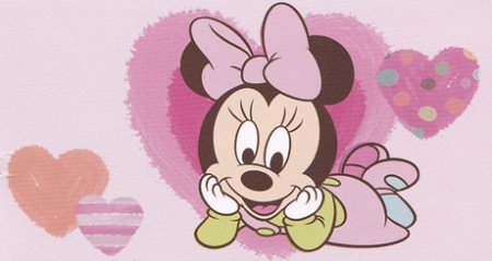 Amazon De Kinderteppich Disney Baby Minnie Mouse Herzen Rosa