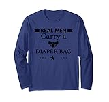 Unisex Funny New Macho Dad Long Sleeve Fun Dad Diaper Tee XL: Navy