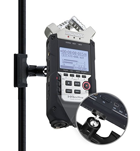 ZOOM H4N PRO Handy 4-Channel Recorder Bundle with Remote + Windscreen + Multi-function Clip Clamp + FiberTique Cleaning Cloth