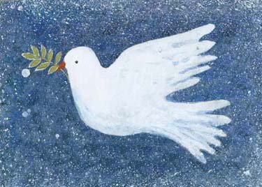 Peace Dove With Mistletoe Christmas Cards 8 Cards and Envelopes