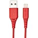 Amazon Basics MFi-Certified Lightning to USB A Cable for Apple iPhone and iPad - 4 Inches (10 Centimeters) - Red