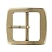 1 1/2" (38 mm) Nickel Free Center Bar Single Prong Square Belt Buckle Color: Antique Brass