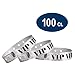 100 WristCo Holographic Silver VIP Plastic Wristbands - Wristbands for Events