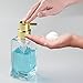 InterDesign Casilla Modern Glass Foaming Soap Pump, Refillable Dispenser Holds 14 oz., for Kitchen, Bathroom, Sink, Vanity, Bedroom, 2.94