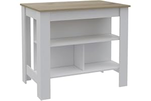 TUHOME FURNITURE TUHOME Cala Kitchen Island Engineered Wood Kitchen Islands in Multi-Color