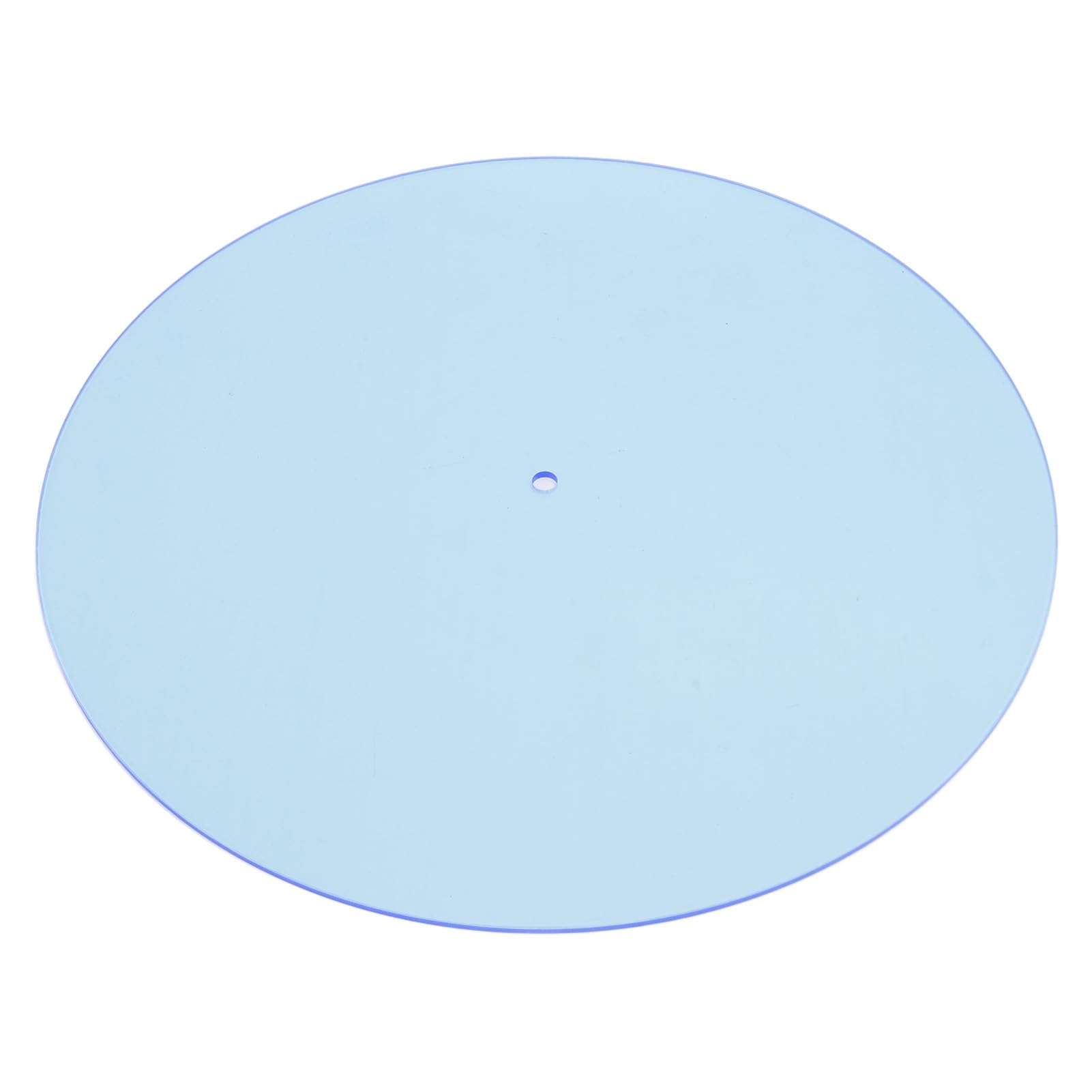 Turntable Mat, Transparent Acrylic Record Player Platter Slipmat for 12 Inch Vintage Record Player (Light Blue)