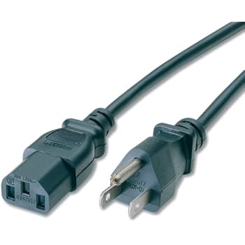 C2G 03131 Standard Power Cable, 5-15P to C13, 14 AWG, 6ft Black