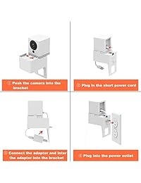 Wyze - Soporte de pared para cámara Wyze Cam 1080p HD y Wyze Cam Pan, con salida de CA giratoria de 360 grados, soporte de soporte para enchufe de pared
