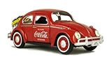 MOTOR CITY CLASSICS 1:24 COCA-COLA - 1966 VOLKSWAGEN BEETLE WITH RACK & BOTTLES DIECAST TOY CAR 424067