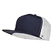 Flat Bill Snapback Trucker Cap - Navy White OSFM