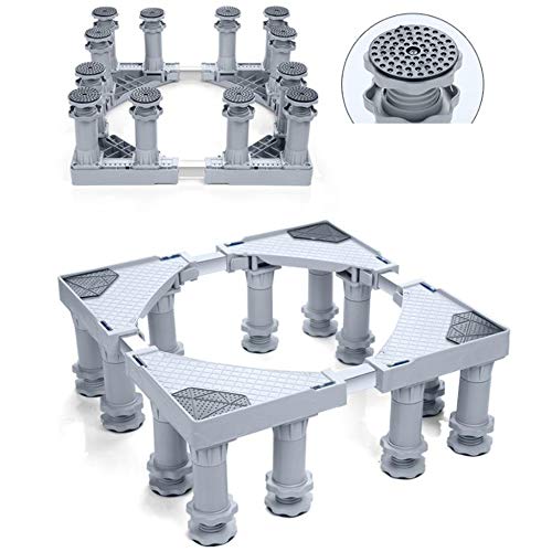 Trolley Washing Machine, Adjustable Appliance Base for Tumble Dryers Refrigerator,12(Fixed-Foot) 17-20cm