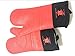 Extra Large Red/Black Heat Resistant Silicone Oven Mitts