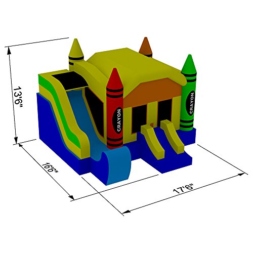 Inflatable HQ Commercial Grade Bounce House 100 PVC Crayon Jump