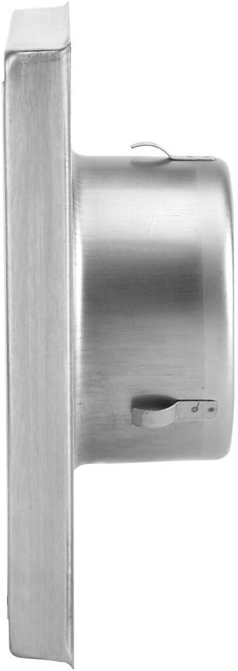 Samfox Vents - 100mm Stainless Steel Air Vent Square Tumble Dryer Extractor Wall Air Vent Exhaust Cover Outlet - Image 5