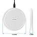 LG V30/ iPhone X/ 8 Plus / 8 Wireless Charger Pad with Matting Surface, Bbtops Fast Qi Wireless Charging Stand Pad for Samsung Galaxy Note 8/ S8 plus/ S8 / S7 and other Qi-enabled Device-White
