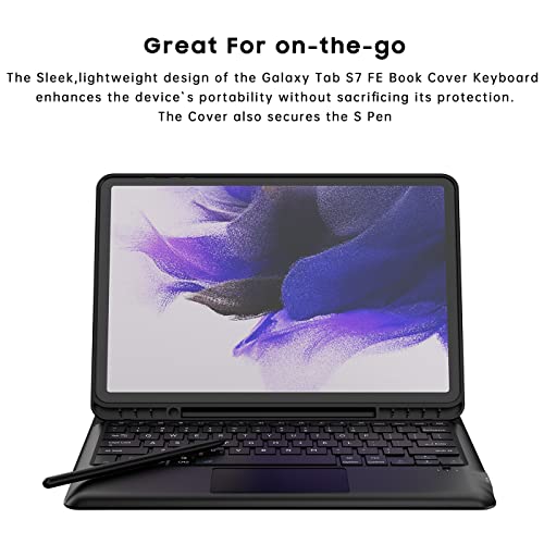 Keyboard Case for Samsung Galaxy Tab S7 FE 12.4 inch Smart Detachable