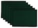 DII Basic Everyday Ribbed Tabletop 100% Cotton, Placemat Set, 13x19, Dark Green, 6 Piece