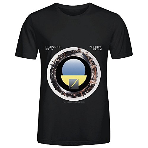 Tangerine Dream Destination Berlin Tour Soundtrack Men Crew Neck Printed Tee Shirts Black
