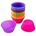 SAWNZC Silicone Lunch Box Dividers, 36 Pcs Reusable Cupcake Liners Muffin Cups for Baking, Colorful Bento Box Dividers Accessories for Kids