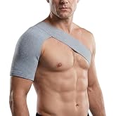 BONTEBIAN Compresfit - Premium Compresfit Bamboo Shoulder Brace (Universal Fit Left/Right) Original,Shoulder Compression Sleeve for Preventing Strains and Dislocation (Gray,Medium)