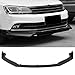 MotorFansClub 3pcs Front Bumper Lip fit for compatible with 2015 2016 2017 2018 Splitter Trim Protection Spoiler, Black