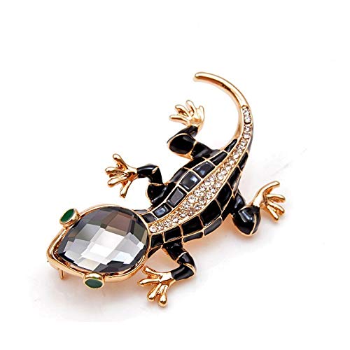 Seraphis Crystal Lizard Brooch Rhinestones Gecko Pin Rhinestone Reptile Women Brooches for Summer