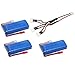 GoolRC 3Pcs Upgraded 7.4V 1300mAh 30C Lipo Battery with Connecting Cable for MJX X101 RC Quadcopter
