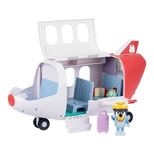 Bluey Adventure Plane, Features a Pilot Figure, Opening Roof, Fold Down Stairs…