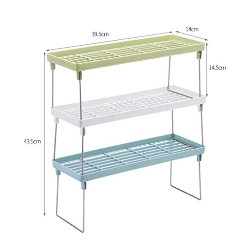  Orcbee  _Standing Rack Kitchen Bathroom Countertop Storage Organizer Shelf Holder Rack (Blue) - Thumbnail 4