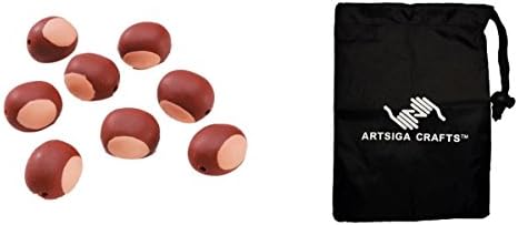 Darice Beads Fimo Clay Buckeye Brown 6Pc (6 Pack) 1936 93 bundled with 1 Artsiga Crafts Small Bag