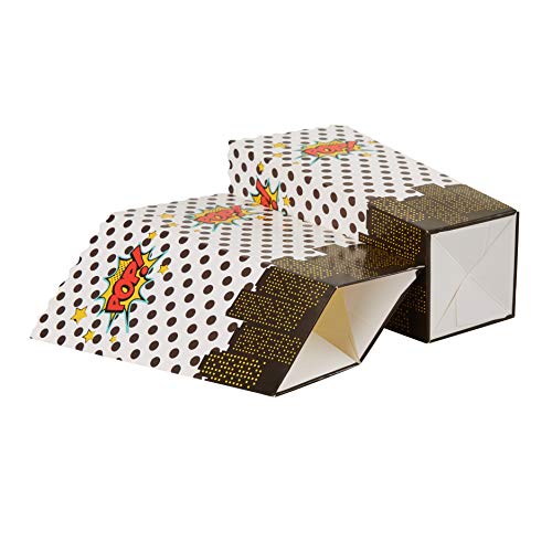 Popcorn Boxes - 100-Pack Paper Popcorn and Candy Containers, Party Supplies for Movie Nights, Kids Birthday, Carnivals, Comic Superhero Design, 46-Ounce, 3.7 x 7.7 x 3.7 Inches - Thumbnail 4