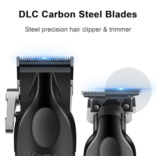 KEMEI Professional Hair Clippers for Men, Cordless Barber Razor Razor Foil Razor for Nose Eyebrow Ear Kit with 11 Guide Combs