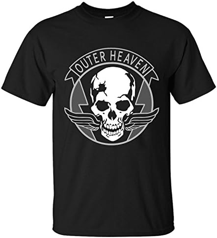 XTOTO Men's Outer Heaven Metal Gear Solid Cool T-shirts black L