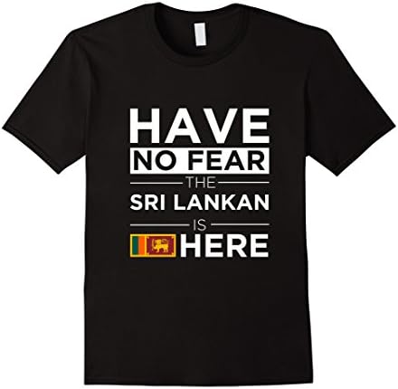 Men's Have No Fear The Sri Lankan is here Pride T-shirt  Sri Lanka Medium Black