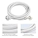 Eboxer Washing Machine Hoses, Burst Proof Washing Machine Water Inlet Hose, Washer Pipe with Connectors, White (/118.11in)