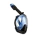 Full Face Snorkel Mask AtlantiSea 180°, GoPro Compatible, Dry Top Snorkeling Tube for Diving Underwater, Panoramic View, Anti-Fog, Anti-Leak Design (Ninja Blue, L/XL)