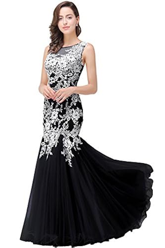 BABYONLINE Ladies Elegant Illusion Evening Gown
